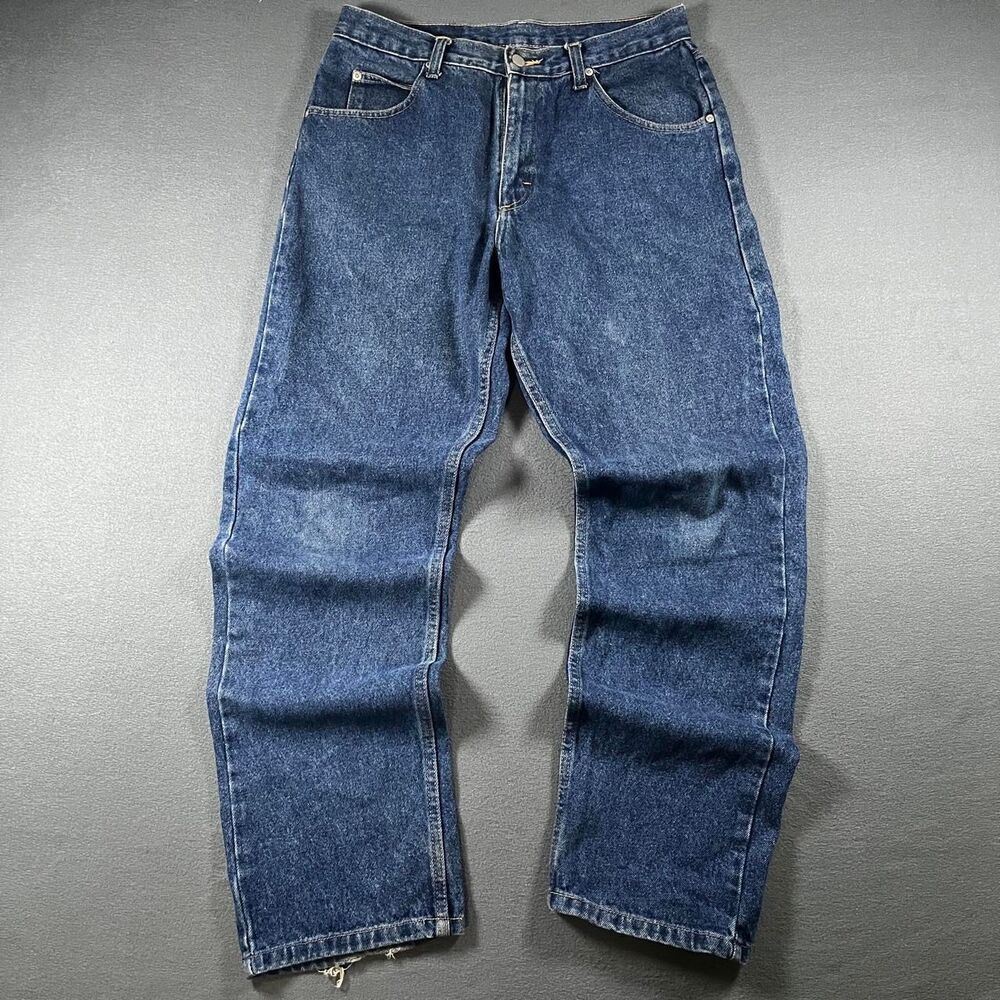 Wrangler Men's Blue and Navy Jeans